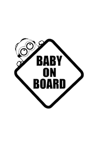 Miyrem-stc Arabada Bebek Var Minions Sticker 10 X 10 Cm