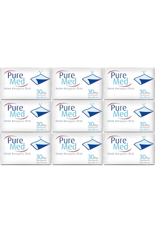 Puremed Hasta Yatak Koruyucu 9 x 30'lu 60 x 90 CM