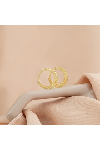 Dkmn Gümüş  Kalemli Desenli Gümüş Küpe