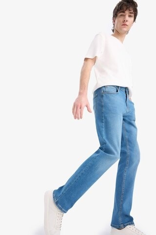Defacto Sergio Regular Fit Normal Kalıp Normal Bel Boru Paça Jean Pantolon E7024ax25spnm28 Mavi