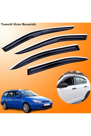 Ford Focus 1 Stw Mügen Cam Rüzgarlığı Abs Krom Nikelajlı Cam Rüzgarlığı 1998-2005 Arası 4 Lü Set