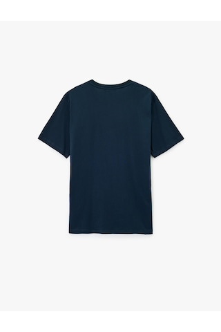 Koton Regular Fit Kısa Kollu Pamuklu Bisiklet Yaka Tişört Lacivert 6sam10101mk Lacivert