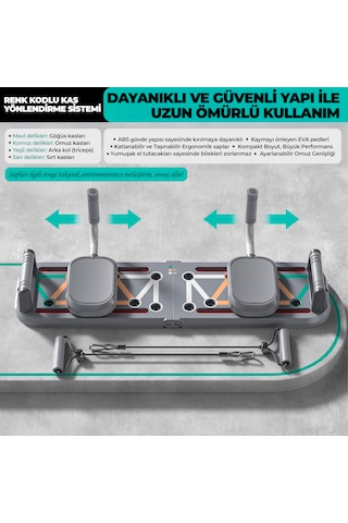 Çok Fonksiyonlu Akıllı Şınav Egzersiz Tahtası Direnç Lastik Bandı Taşınabilir Antrenman Sistemi