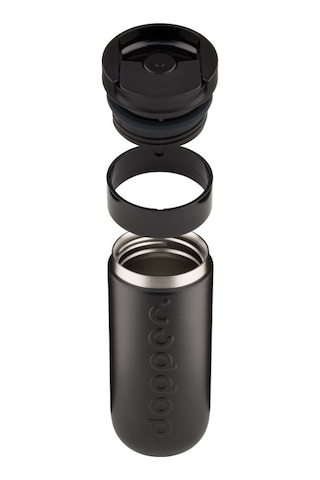 Dopper Travel Mug Yalıtımlı Termos Bardak 400 Ml - Gece Siyahı Siyah
