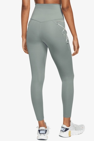 Nike One Training Novelty Dri Fit High Rise 7/8 Leggings 2 Cepli Yüksek Belli Kadın Antreman Taytı Yeşil Dx006-330