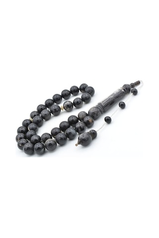 Sistemli Küre Kesim Dev Boy Siyah Koç Boynuzu Tesbih 12 Mm Siyah