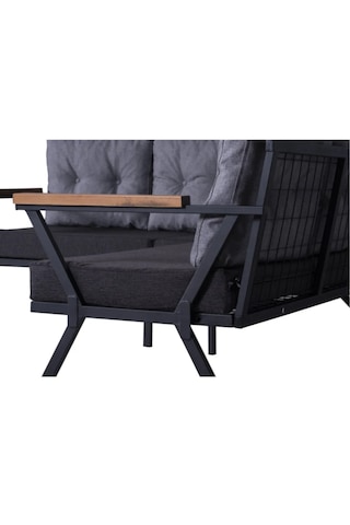 PiLocco Demonte Metal Mutfak Köşe Takımı 180 x 180 CM Antrasit - Gri