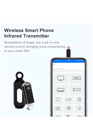 Tenfowee Android Telefon İçin Ir Uzaktan Kumanda - 10m Mesafede Ev Aletlerini Tv, Klima, Fan Kontrol Et - Micro Usb - Plug And Play - Gümüş
