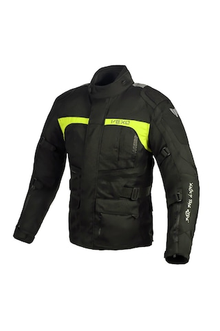 Vexo Adventure H20 Siyah-neon Sarı Motosiklet Montu