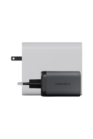 Energea Ampcharge Mini 100 2 Adet 100w Type-c Ve 1 Adet 30w Usb Çıkışlı Pd Pps Qc 3.0 Gan Hızlı Şarj Aleti - Siyah