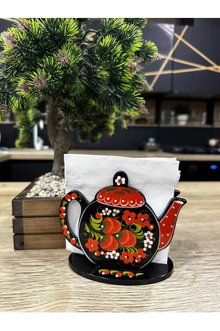 Olimp Suveniry Ahşap Peçetelik Çaydanlık 218890099 Kırmızı