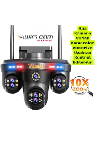 7 Lens 4 Görüntü 10x Hibrit Zoom Ptz Güvenlik Kamerası