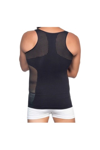 Emvera Siyah Seamless Fileli Erkek Korse Atlet