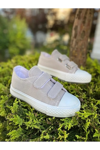 Nese Shoes Keten Kız Çocuk Spor Ayakkabısı Sneaker Gri