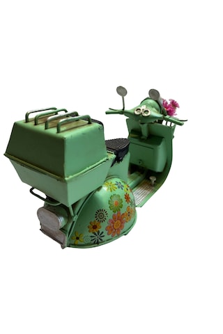 Klc Çiçekli Model Scooter Yeşil