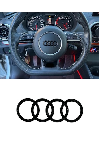 Audi Uyumlu Airbag Piano Black Logo Amblemi A3 S3 Rs3 A4 S4 A5 S5 A6 S6 A7 S7 A8 S8