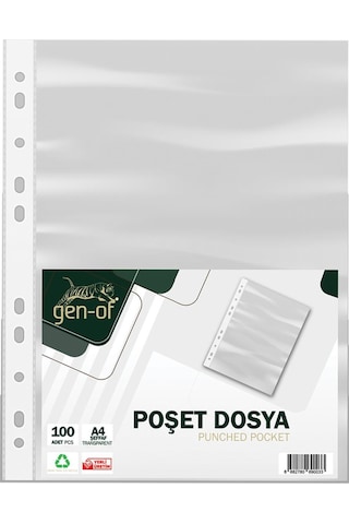 Gen-Of 5 Renk Klasör-Telli Poşet Dosya Ofis Seti