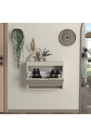 Remy 1 Kapaklı Ayakkabılık Kumtaşı - Antrasit