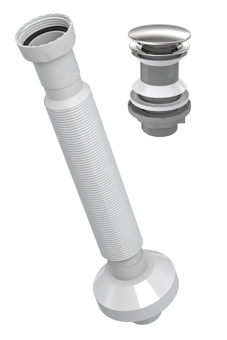 Felix Pop Up Sifon Paslanmaz Başlıklı , Körüklü Gider Borusu 2200