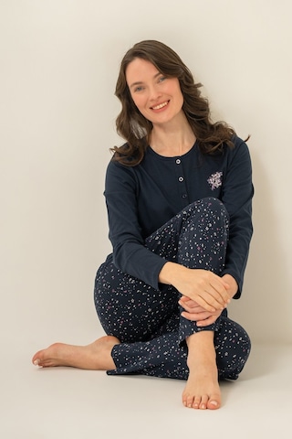 Arnetta Kadın Shine Bright Little Star Lacivert Uzun Kol Pijama Takım Ar3775-s-v2 Ar3775-s-v2