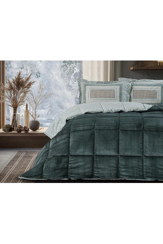 Doqu Home Venüs Next Comforter Set Çift Kişilik Yeşil