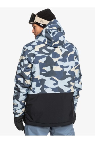 Quiksilver Missinon Printed Block Erkek Kayak/snowboard Mont-eqytj03478 Sef3/puzzle Camo Ice Flow Çok Renkli