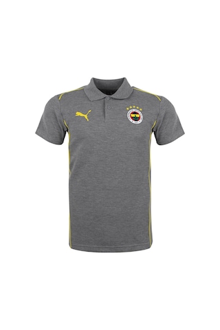 Fenerium 77829613 Fenerbahçe Lisanslı 2024/25 A Takım Polo Yaka Gri T-shirt Gri