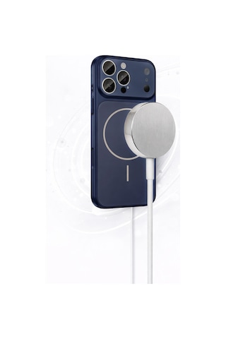 Apple iPhone 17 Pro Uyumlu Kamera Korumalı Magsafe Wireless Şarj Özellikli Full Glass Arka Kapak