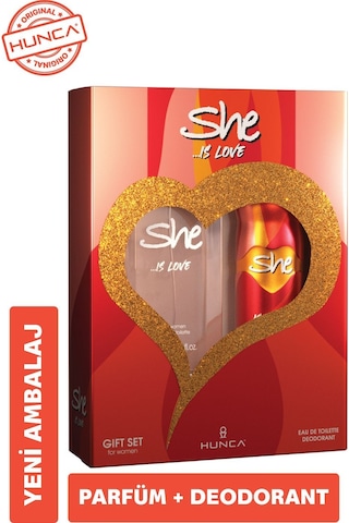 She Love Kadın Parfüm Seti 50 Ml Edt & 150 Ml Deodorant Ferah