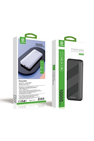 Go İthalat Mikro Type-c Usb Hızlı Şarj Edebilen 10000 Mah Powerbank Antrasit
