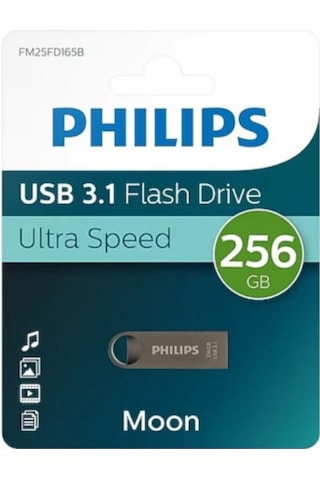 Phılıps 256gb Usb Bellek, 3.1 Moon Metal - Fm25fd165b/00