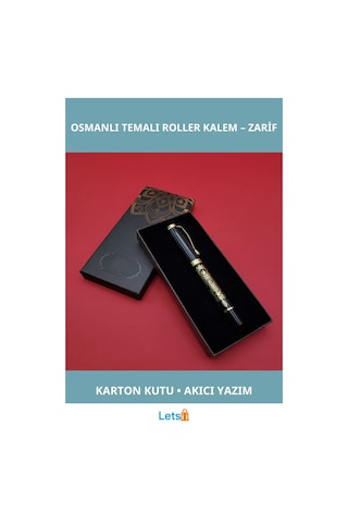 Osmanlı Temalı Kalem Şık Metal Tasarım Roller Kalem Çok Renkli