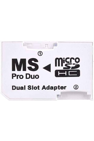 Ms Pro Duo Memory Stick Pro Duo Adaptör Dual Slot Mikro Sd Çevirici Memory Stick Kart Dönüştürücü