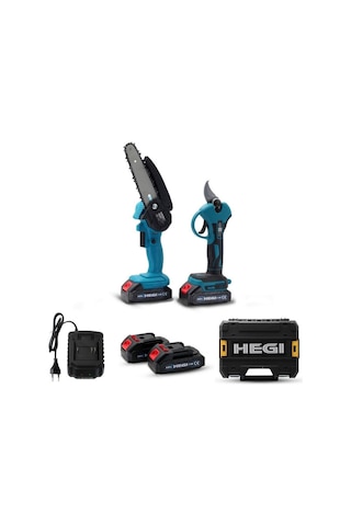 Hegi 26443 Çift Akülü Dal Budama Testeresi + Makası Set