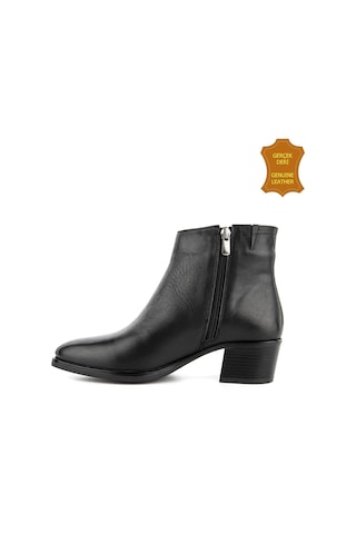 Hush Puppies Befasi 725011 Gerçek Deri, Anatomik, Kadın Bot Cilt Siyah Siyah Cilt