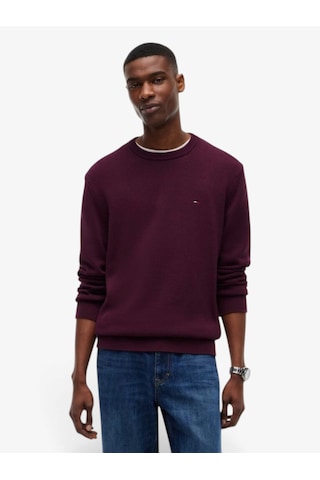 Tommy Hilfiger Tjm Slım Ess Sweater Ext Erkek Mor Kazak - Dm0dm21787