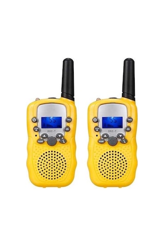 Supermarket1 Kablosuz 8 Kanal 3km Uyumlu Erkek Çocuk Vox Fenerli Outdoor Kamp Telsizleri Sarı