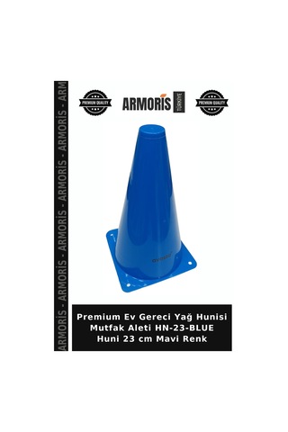 Premium Ev Gereci Yağ Hunisi Mutfak Aleti Hn-23-blue Huni 23 Cm Mavi Renk