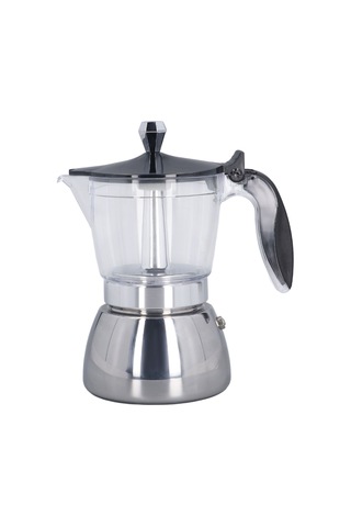 6 Fincanlık Cam Kapaklı Moka Pot Kaiyi Gosterildigi Gibi
