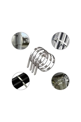 Synodicmonth 200 Adet Metal Kablo Bağları, Paslanmaz Çelik Kablo Bağları, Tel Sabitleme Tokalı Deniz Kablo Bağları, Fotovoltaik Güç Kablo Bağları