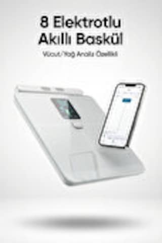 Fressi Dijital Baskül Shapepro 8 Elektrotlu Gümüş Akıllı Tartı