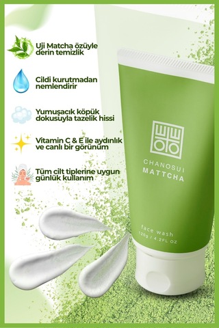 Cosmetex Roland Cha No Sui Matcha Yüz Yıkama Köpüğü 120 G