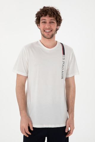 U.S. Polo Assn. Erkek Bisiklet Yaka Beyaz Pijama Takımı 50309355-VR013