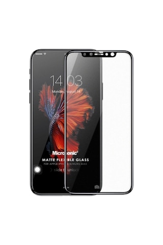 Apple iPhone Uyumlu Xs Seramik Max Matte Flexible Ekran Koruyucu Cam