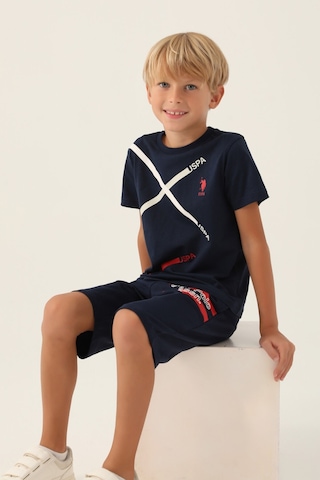 U.s. Polo Assn Lisanslı Times Lacivert Erkek Çocuk Bermuda Takım 5274-43078 Lacivert