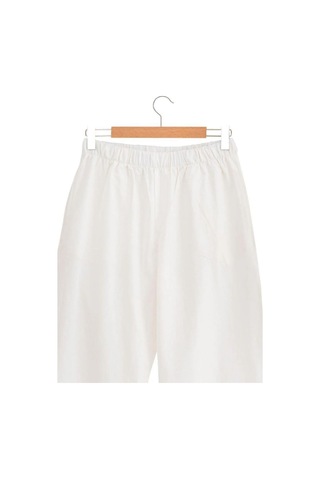 Ecocotton Reya Krem %100 Organik Pamuk Keten Erkek Pijama Takımı Krem