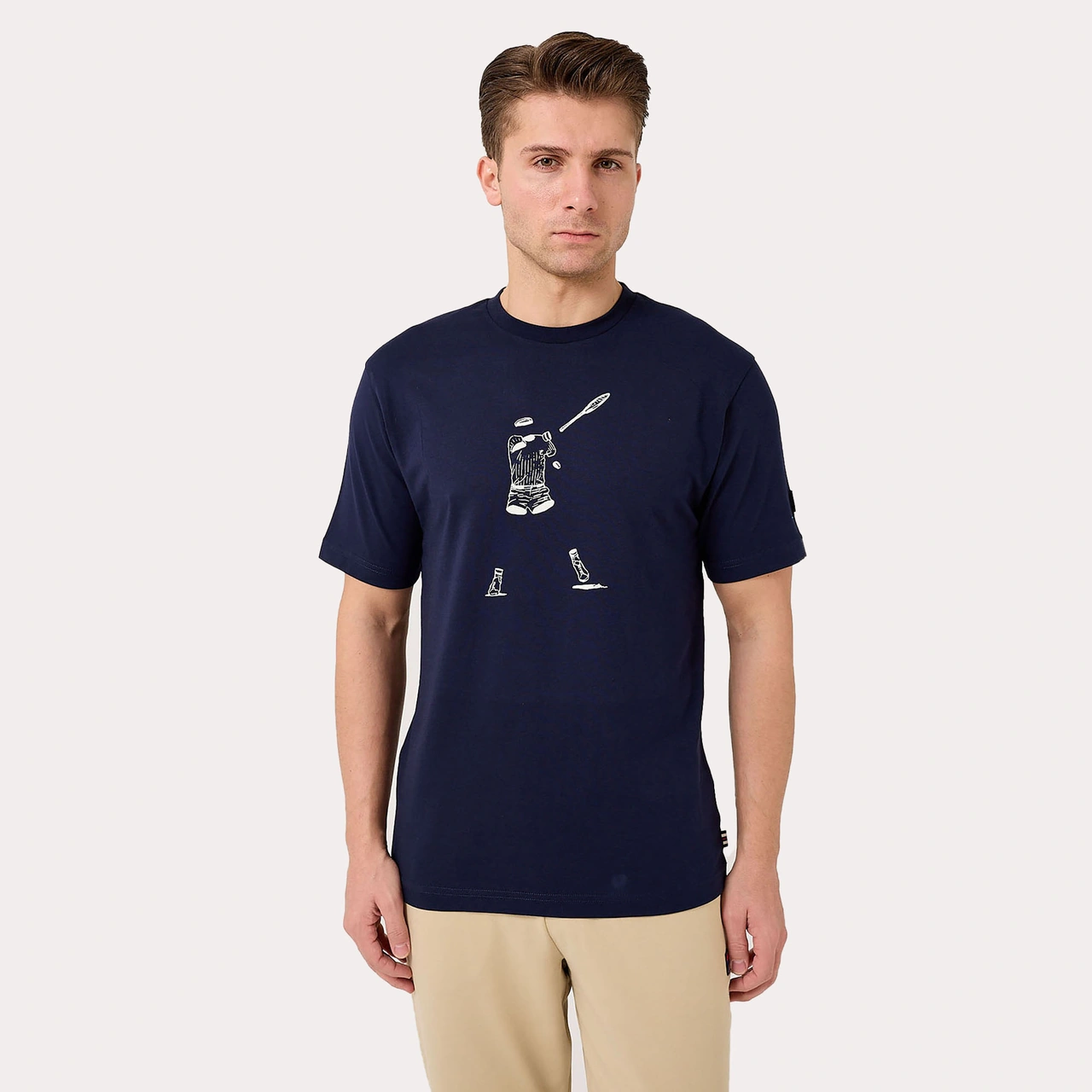 Lacivert Fila Erkek T-shirt Tennis Player Graphic Tu411111 Lacivert