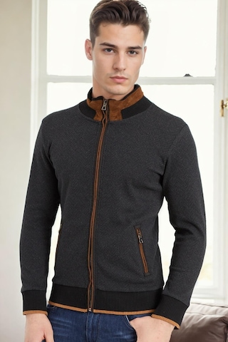 9021 Dewberry Erkek Sweatshırt-balıksırtı Antrasit Balıksırtı Antrasit