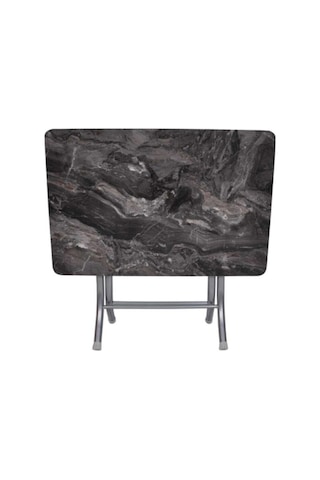 Dekoratif Beyaz Mermer Desenli Katlanabilir Masa Yemek Masası Çalışma Masası 60 90 Diğer