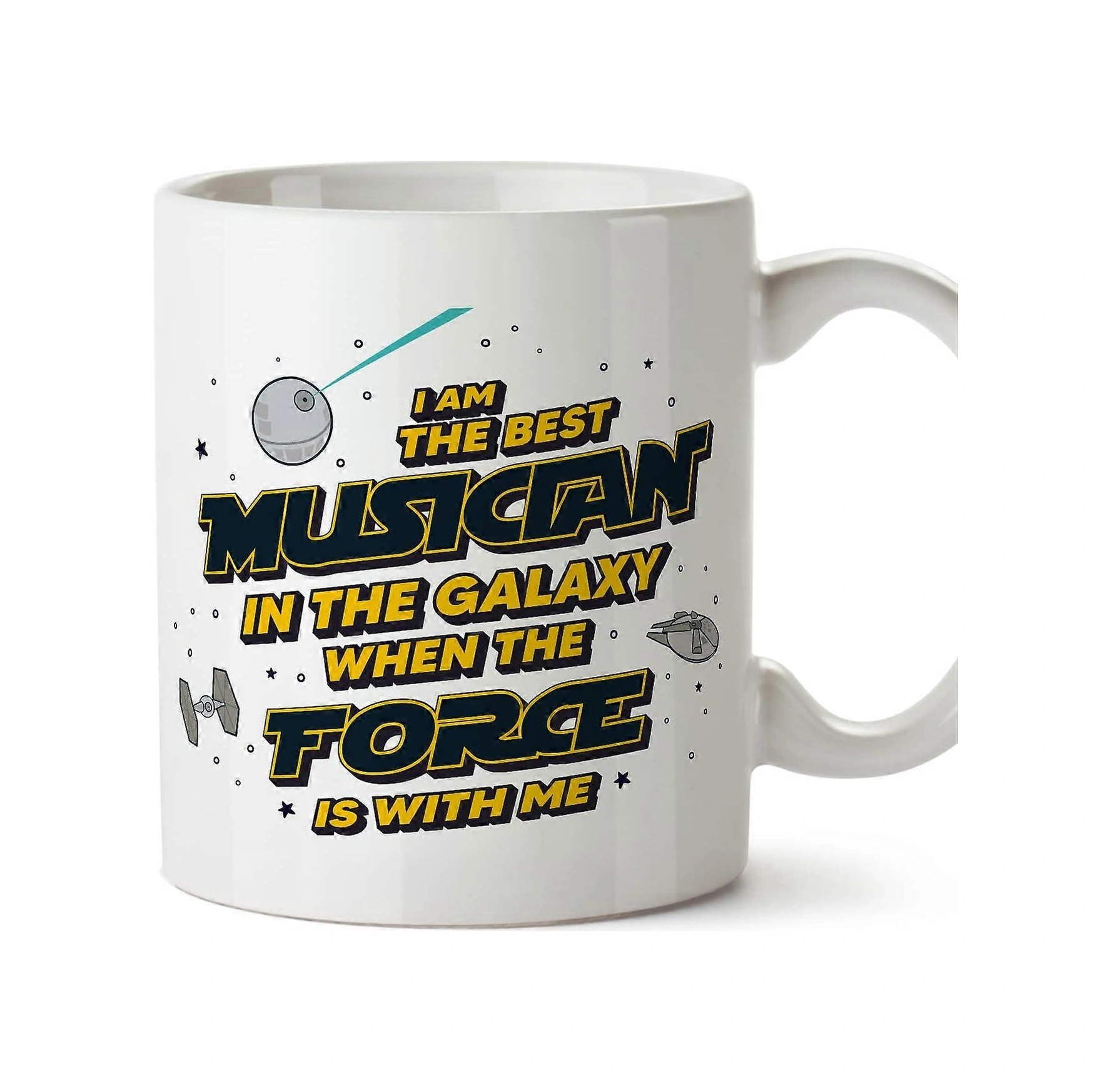 Müzisyen Kupa Galaksinin En İyisi Güç Benimle İş Arkadaşlarına Komik  Seramik 33 Cl Kupa